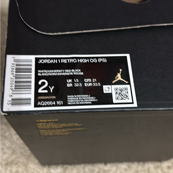 Jordan 1 Retro High OG Kids 2Y - Picture 3 of 4